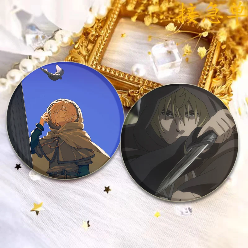 Anime Vinland Saga Brooch Thorfinn Karlsefni Canute Pins Fashion Jewelry Accessories Cartoon Badge for Backpack Decoration Gifts