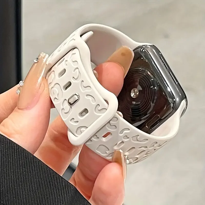 جديد محفورة حزام ل سوار ساعة يد آبل S11-10 46 مللي متر 42 مللي متر 44 مللي متر 49 مللي متر 41 مللي متر 45 مللي متر سيليكون سوار سلسلة 8 9 7 SE 3 6 5 4 الترا 2 3