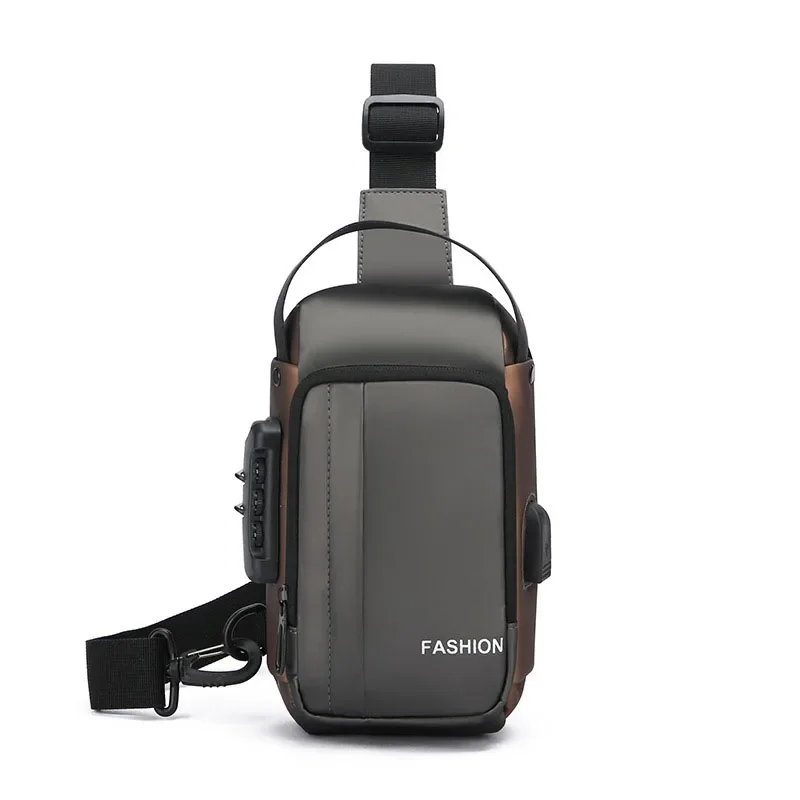Mini Handbag Men's Sling Bag Durable Oxford Men's Crossbody Chest Funny Pack with Phone Pocket, Zip Closure for Daily Commute