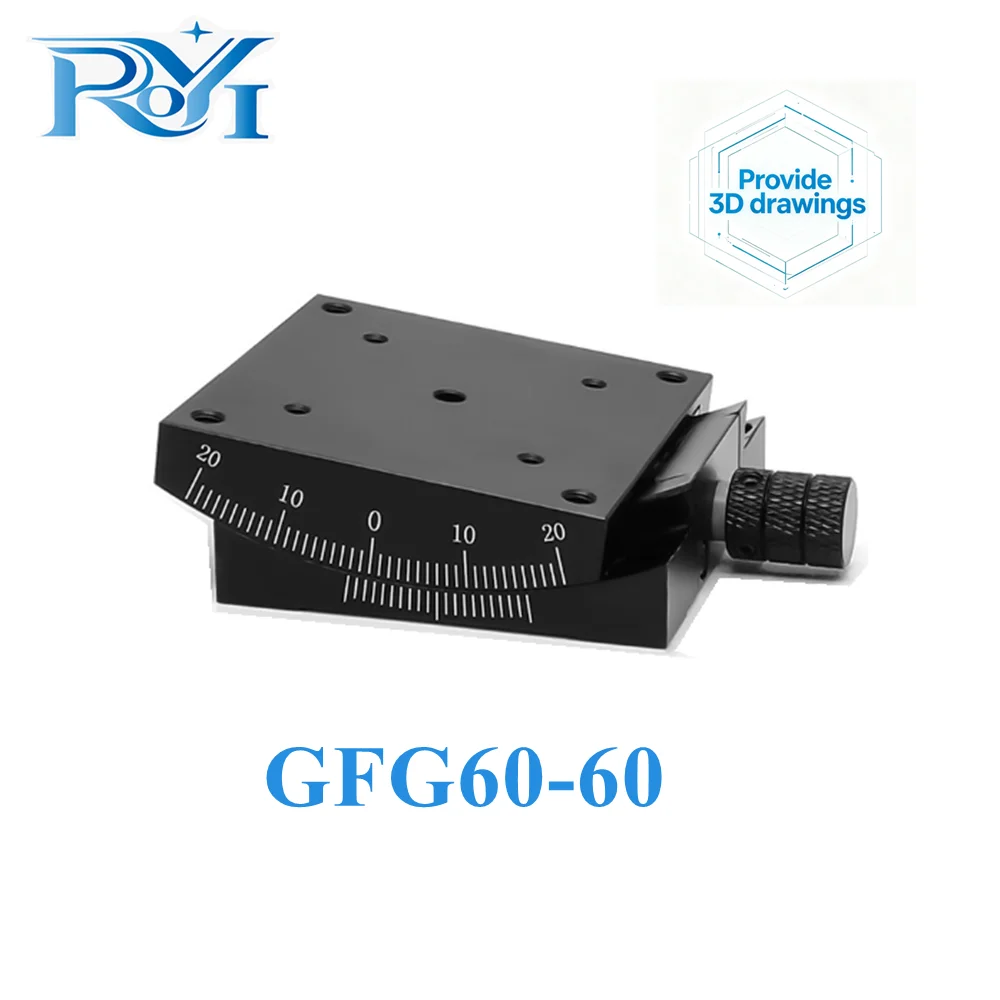 X Axis 40mm 60mm GFG40 GFG60 Manual Goniometer Angle Sliding Table Radian Swing Displacement Measurement Linear Stage