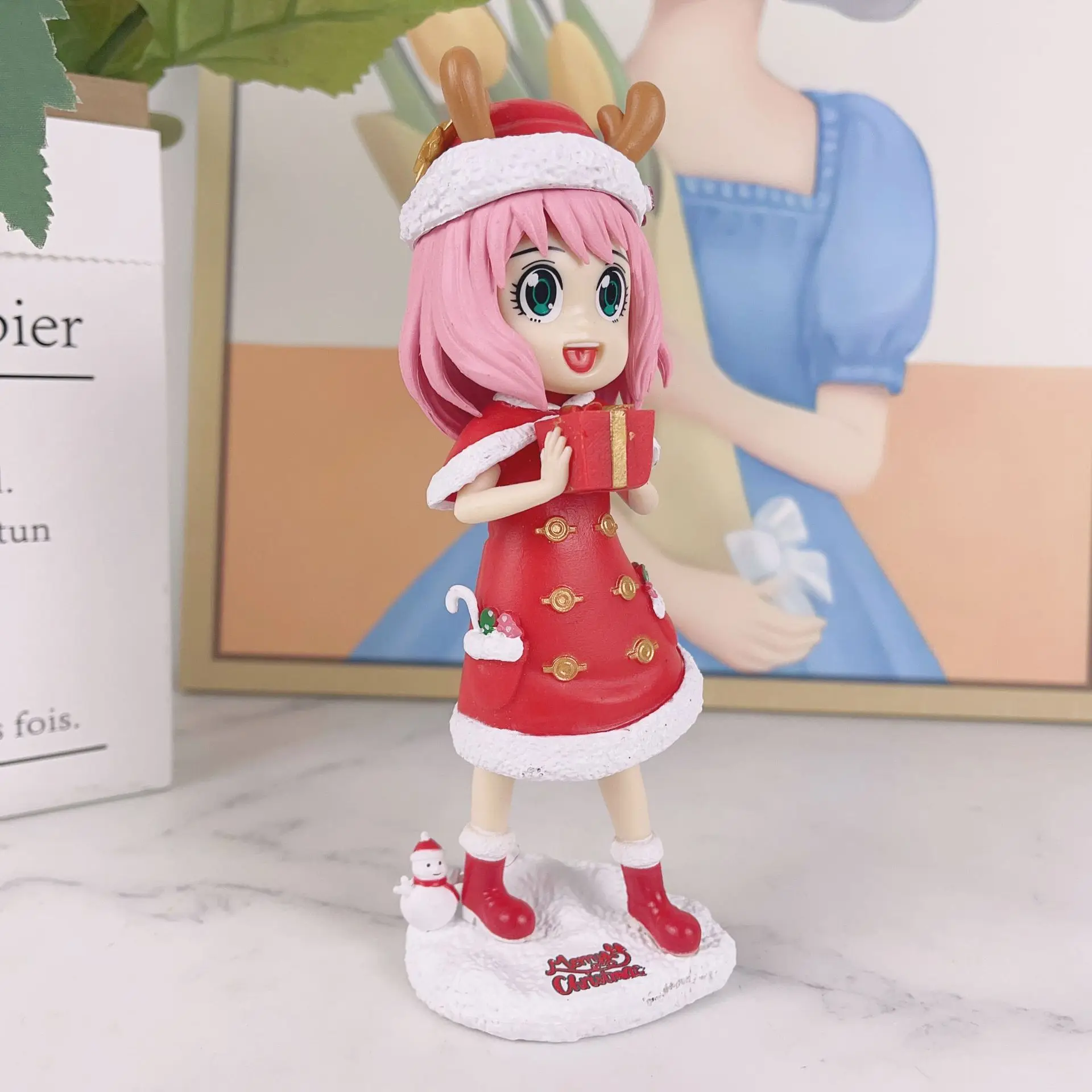 

New 16cm Anime Anya Forger Christmas Dress Edition Standing posture Action Figure PVC Model Toys doll Desktop ornament Gifts