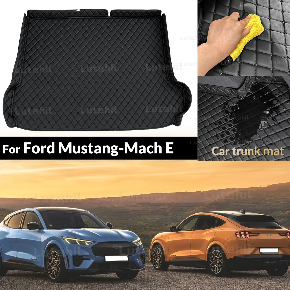 For Ford Mustang-Mach E 2021-2025 24 23 22 Car Trunk Mat Custom Protective Pad Cargo Liner Auto Interior Accessories