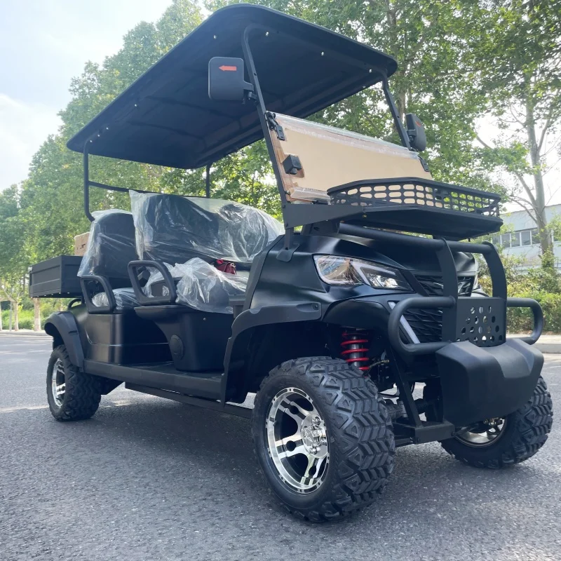 High Quality Utility Lithium Battery Electric Golf Cart Off Road Beach Golf Cart Buggy Bumper And Front Basket Rear Cargo Box