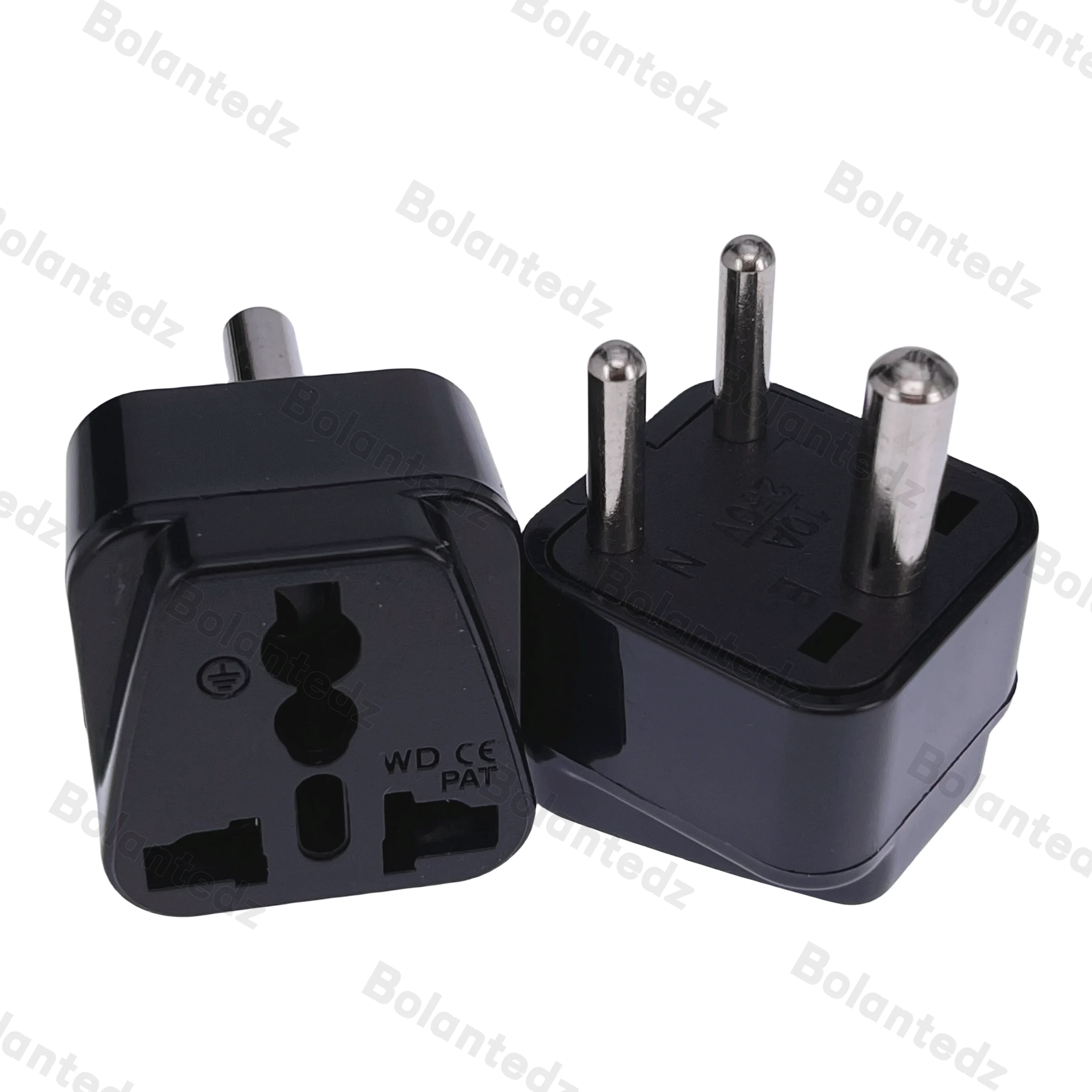 South africa plug 15A AC250V Type M big round 3pins India conversion power plug adapter travel Pakistan convert China AUS charge
