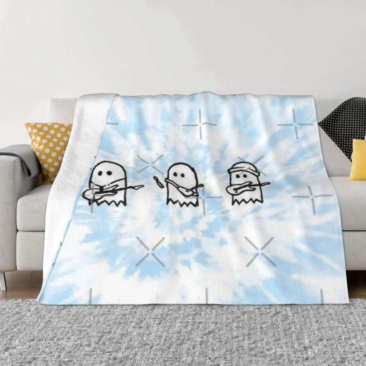 Sunset Curve Tie-Die Anime Blankets Couple Blankets Thin Wadding Blanket Throw Blanket