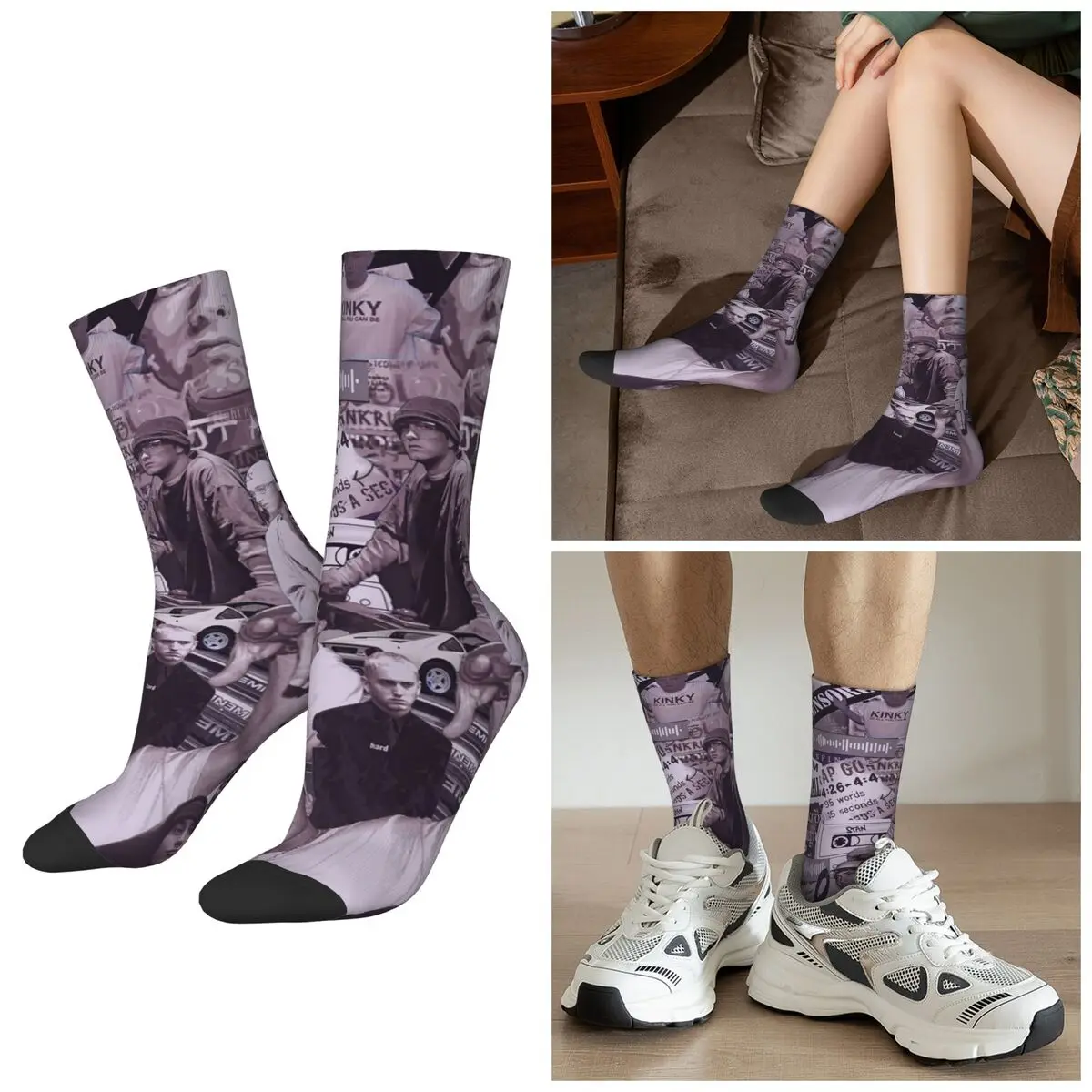 

Всесезонные носки Eminem, спортивные носки в стиле Харадзюку, модные чулки для мужчин и женщин, подарки