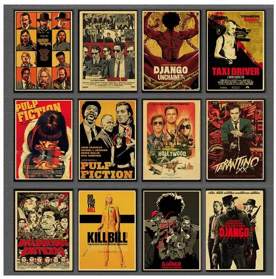 quentin-tarantino-filme-retro-pulp-fiction-inglourious-basterds-sem-moldura-quadros-de-arte-impressao-em-tela-poster-decoracao-da-parede-casa