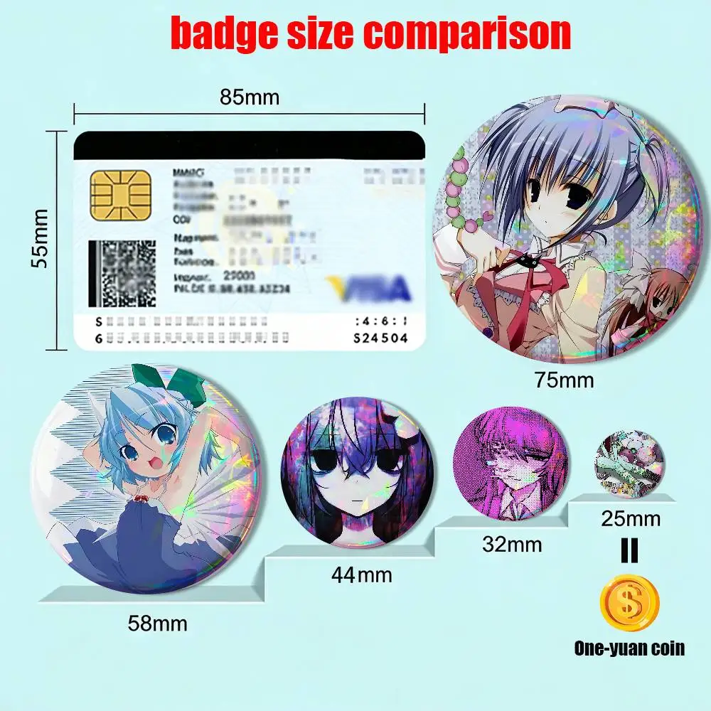 cartoon Goreshit Badges Badges On Backpack Jacket Cartoon Round Brooches  Acrylic Button Pins Collection Gifts