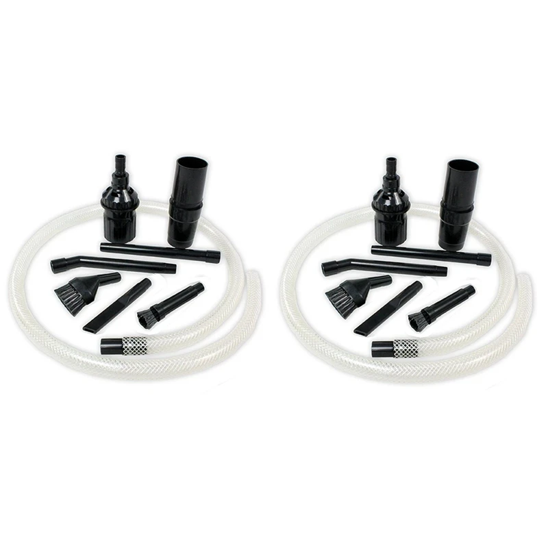 ABBK 18Pcs Mini Vacuum Cleaner Attachment Tool Set for Car Keyboard, Fits All 32mm Hose, Micro-Tool Kit, Black