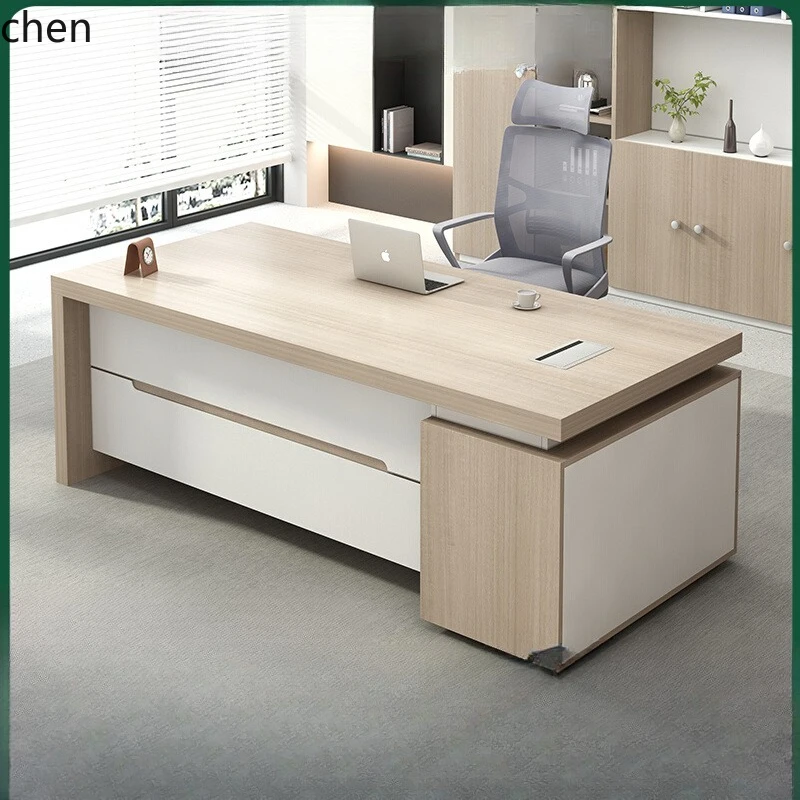 Boss Desk Simple Modern Single Desk Financial Executive Manager Desk and Chair