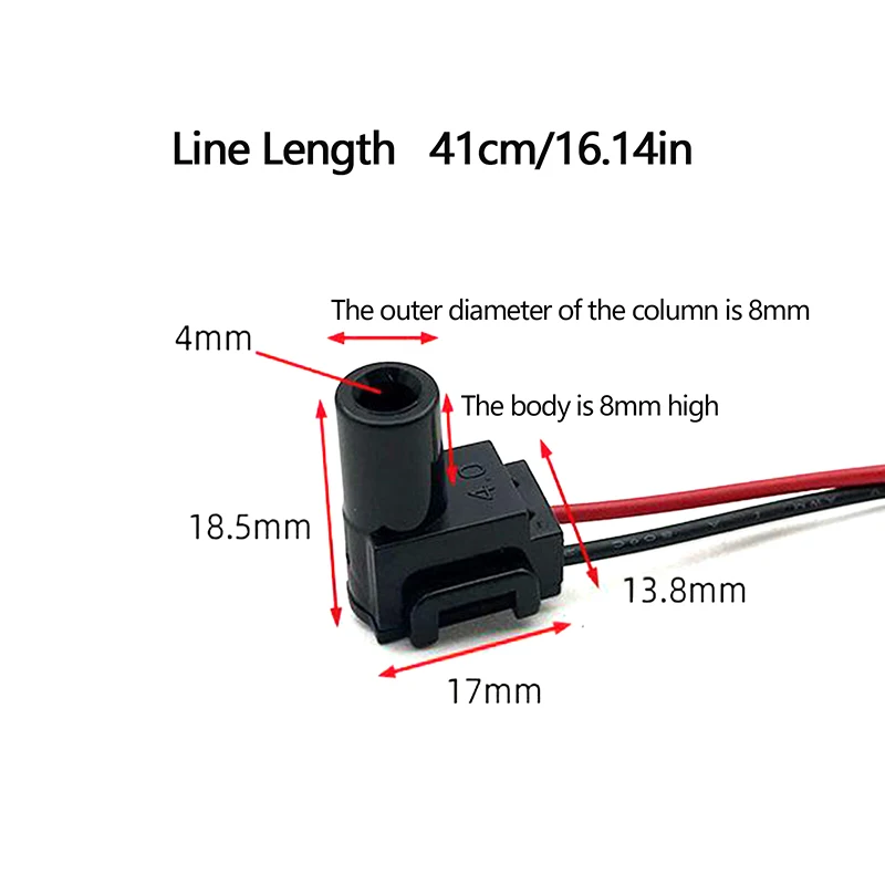 

Car Door LED Handle Light Black Shell Transparent Light Guide Pillar 12V Signal Indicator Light Ambient Lighting Bulb