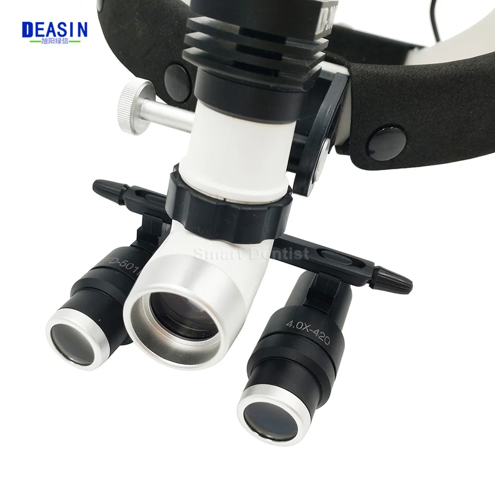 4X 5X 6X 6.5X Dental Headlight Loupes With High Brightness 5W Medical Surgical Dental Headlight KD-202A-6