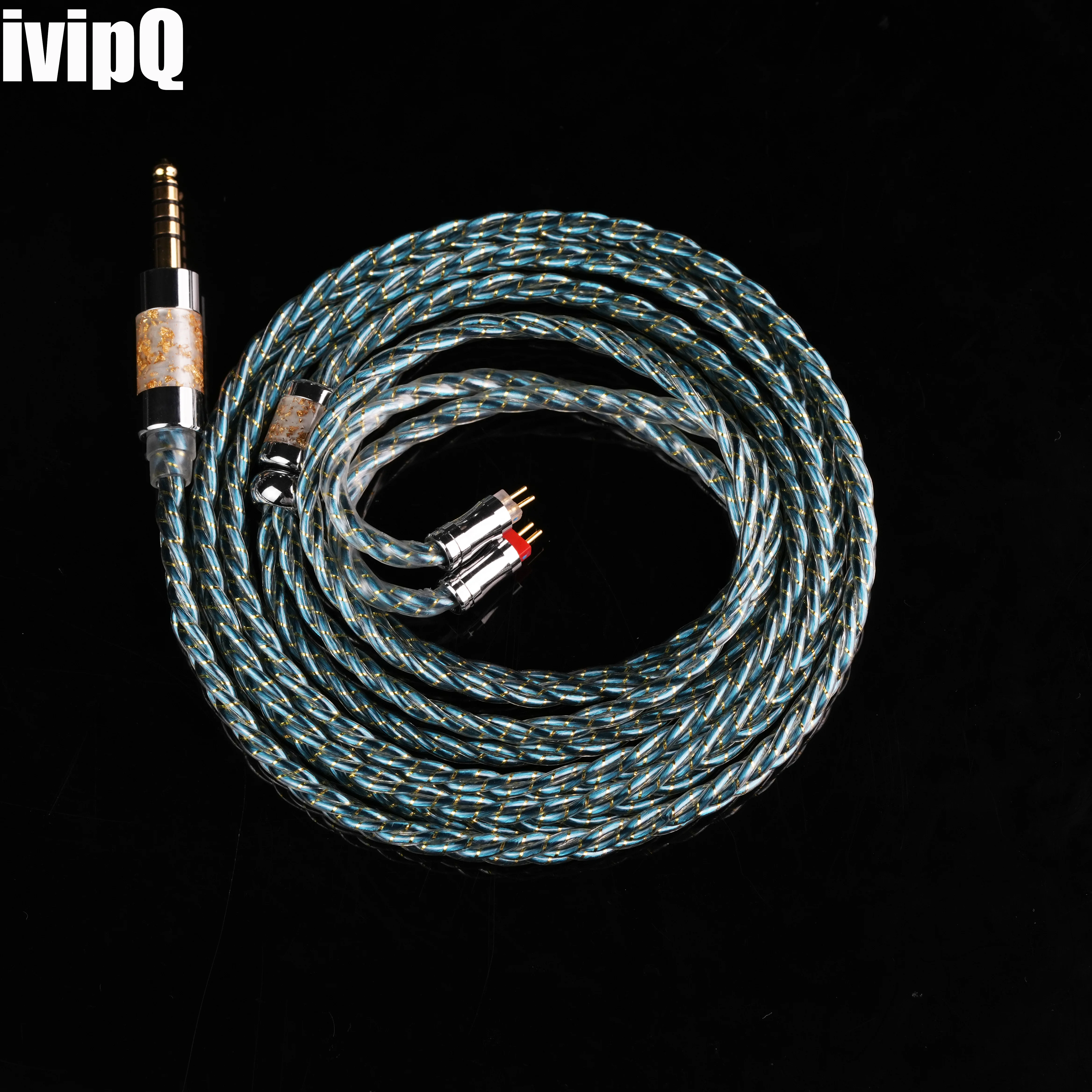 

ivipQ-A09 6-core HIFI Headphone Cable, compatible with 0.78mm pin MMCX dual 3.5mm interface IEM over-ear headphone cable