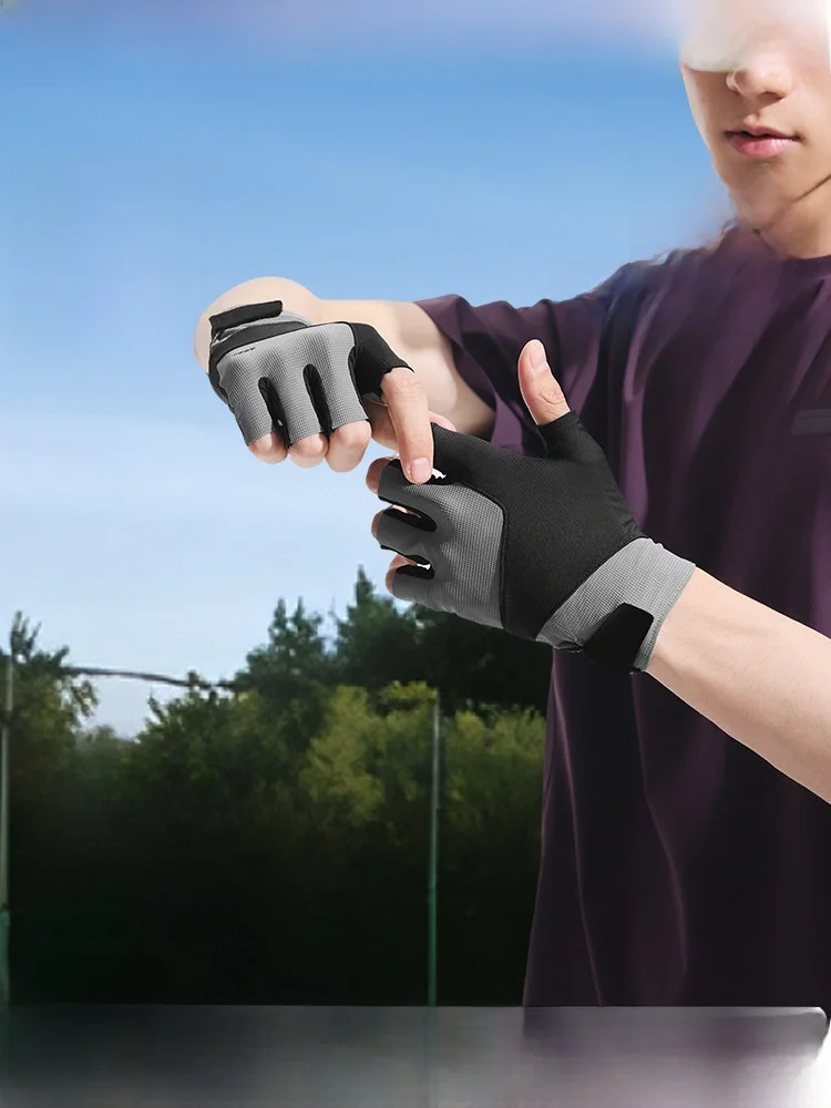 banana-leaf-men's-sports-sun-protection-gloves-half-finger-quick-dry-anti-slip-high-elasticity-outdoor-cycling-driving-uv-pro