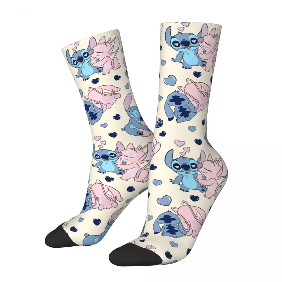 Funny Stitch Cartoon Kawaii Accessories Socks Cozy Skateboard Long Socks Cute for Womens Best Gift Idea