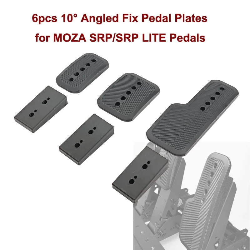 6 unids/set 10 placas de Pedal de fijación en ángulo para pedales MOZA SRP/SRP LITE, accesorios de modificación de inclinación de Pedal