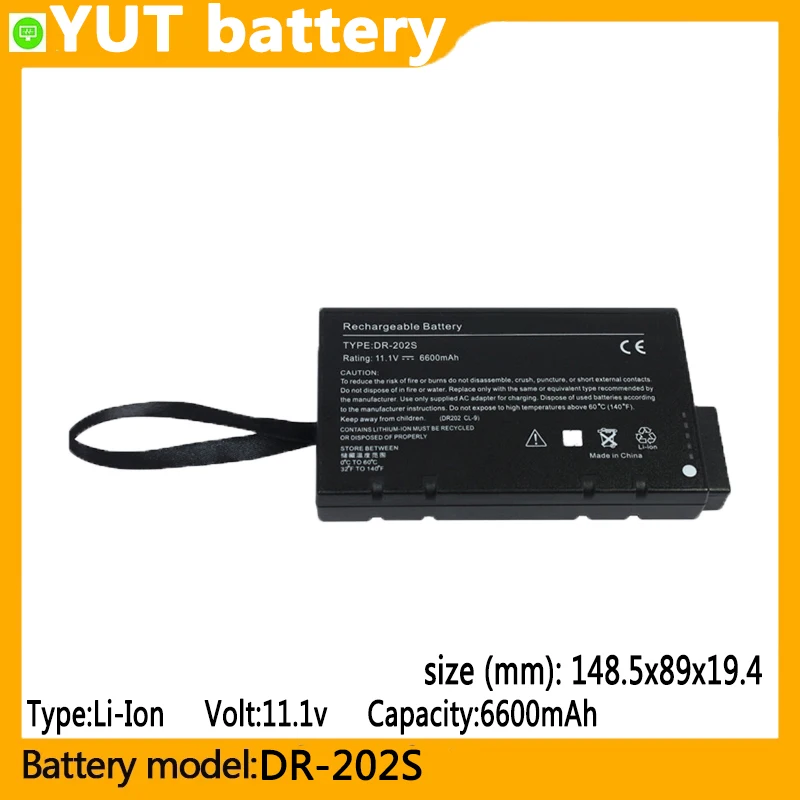 

DR-202S capacity 6600mAh 11.1V li-ion battery suitable for, YUT2800,YUT2600,YUT2620, Flaw detector