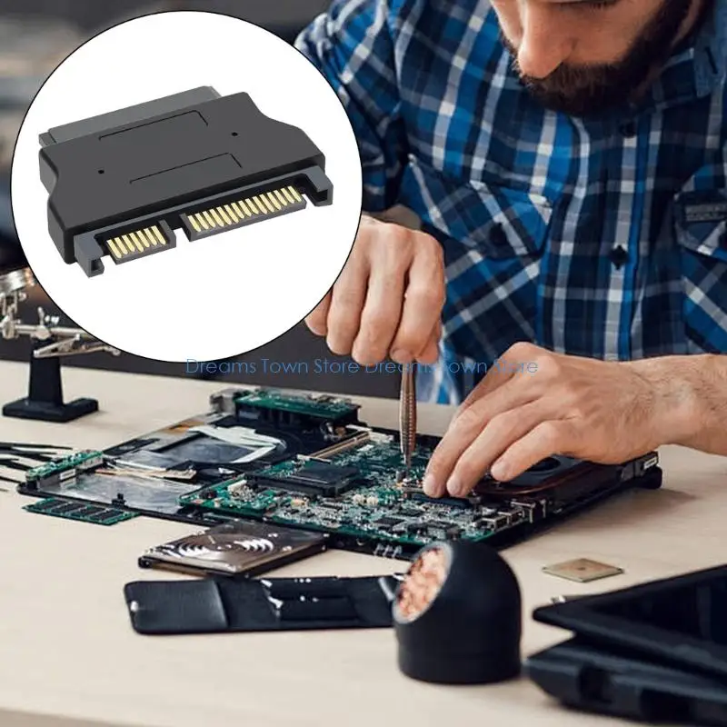 HX6A 7+15 22Pin Male to 7+6 13Pin Female Data Transmission Adapter for Desktop Laptop