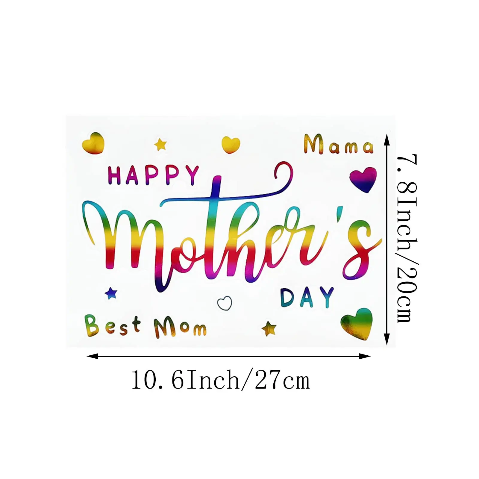 6pcs Mother\'s Day decorations Happy father Balloon Stickers Gold Black DIY ballons stickers Mother Birthday Party Decoration