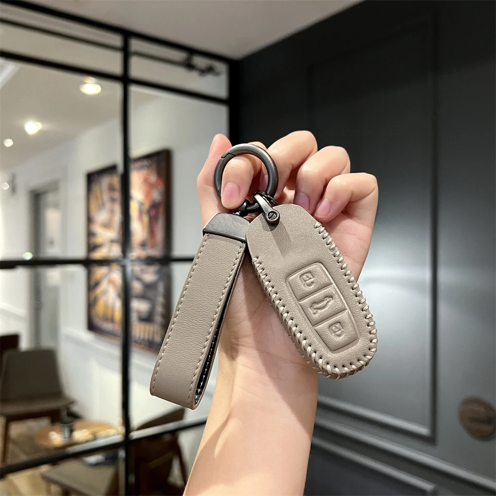 

Leather Car Remote Smart Key Cover Case Protector Shell Fob For Audi A1 A3 A4 A5 A6 A7 A8 Quattro Q3 Q5 Q7 2009-2015 Accessories