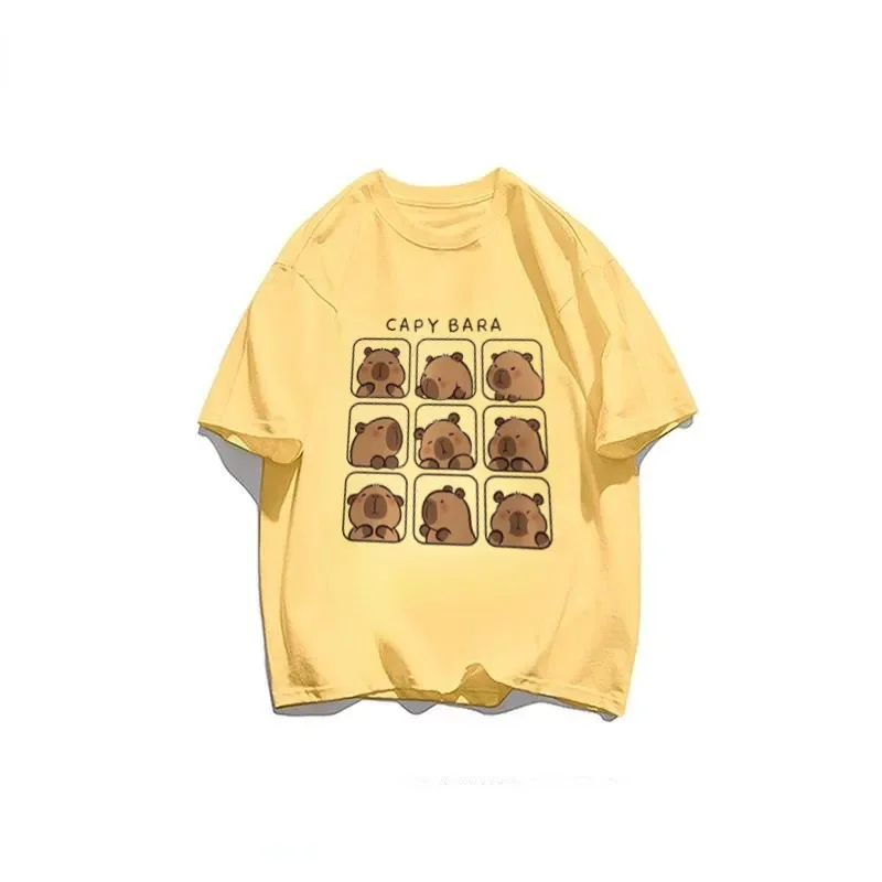 Loose Cute Cartoon Summer Short Sleeved T-shirt for Women's Casual Versatile Round Neck Women Top