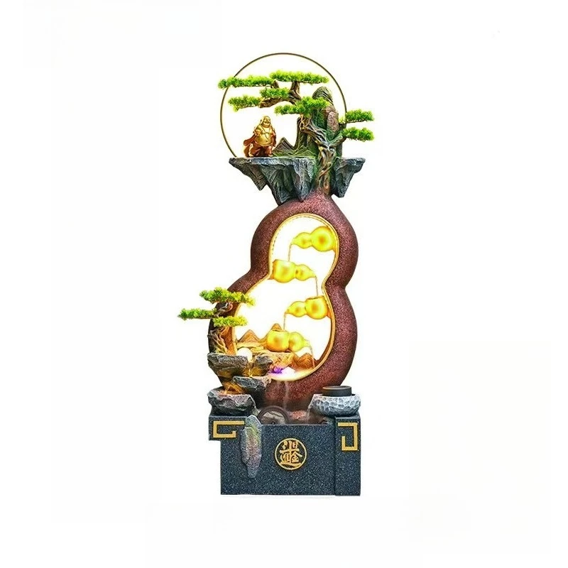 Rockery water fountain office living room circulating water transfer ball feng shui wheel wind and water ornaments