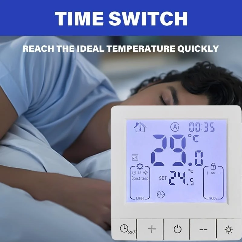 Программируемый контроллер температуры термостата Wi -Fi 16a для нагрева воды 601c