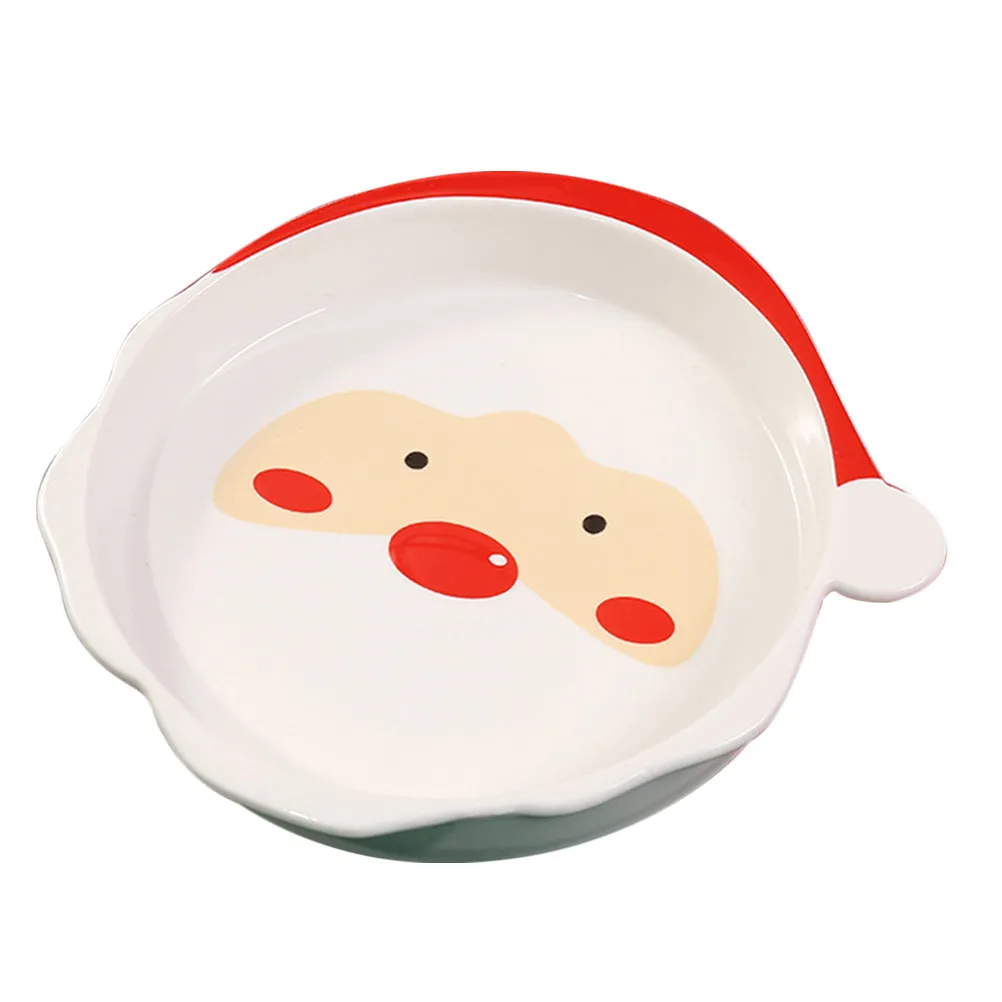 

1Pcs High-Quality Ceramic Christmas Santa Dinner Plate Versatile Serving Platter for Dessert Salad Steak Pasta Festive Table