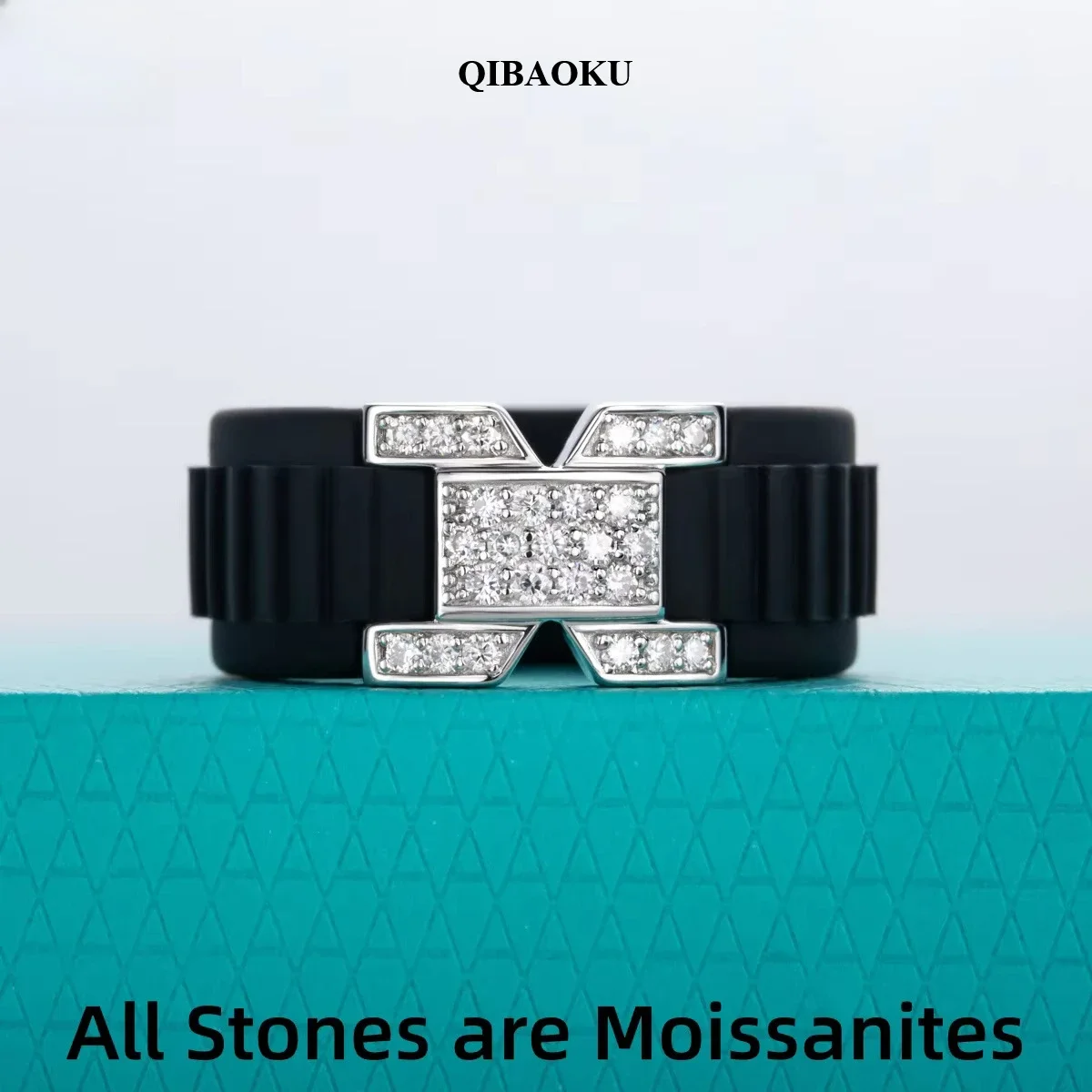 FCGJHW Moissanites Silicone Engagement Ring S925 Sterling Silver Comfort Fit Wedding Rings for Women Men Jewelry Gifts 2026