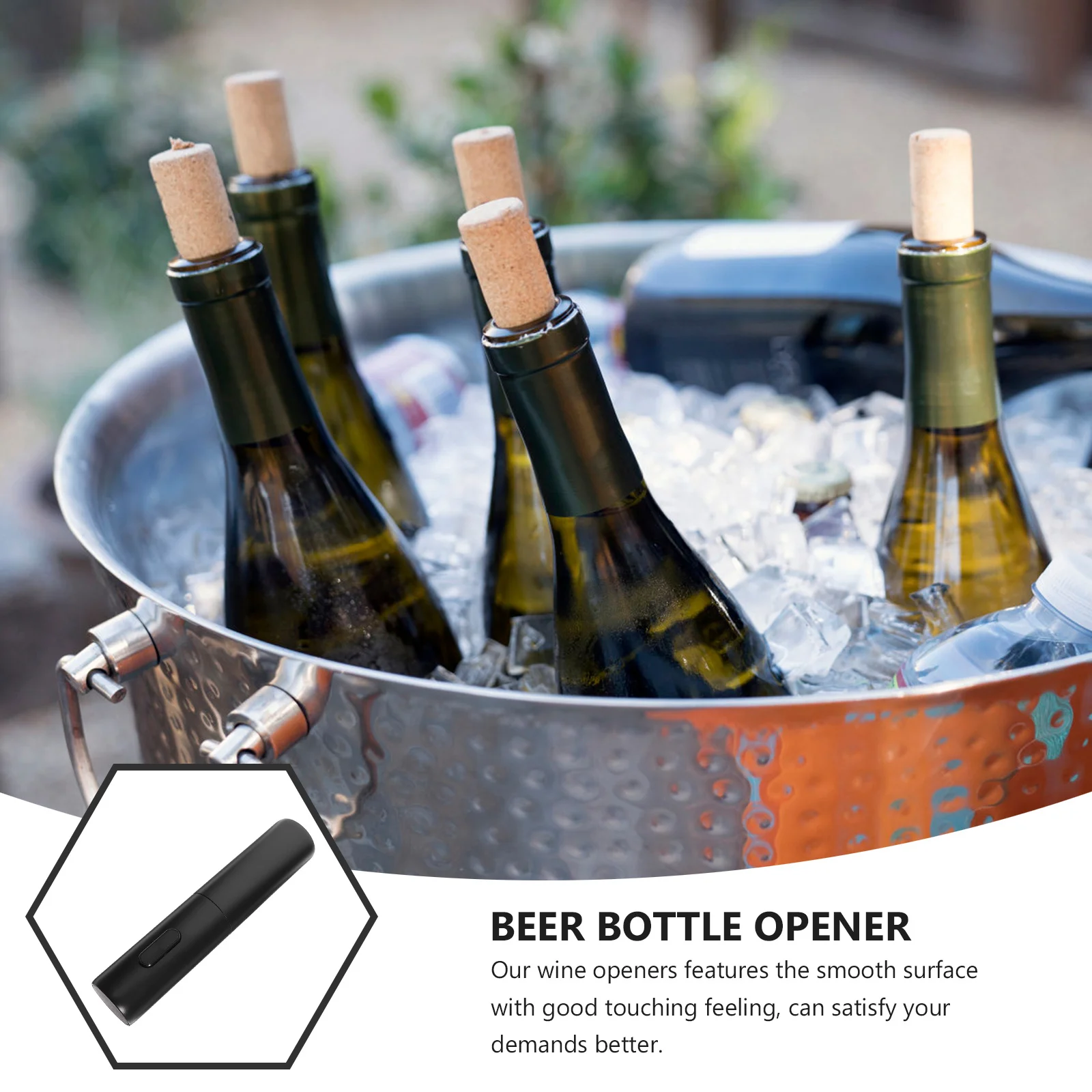 

Electric Wine Opener Stainless Steel Automatic Beer Bottle Opener for Home Party Bar Bottle Lid Remover Beer Open Tools