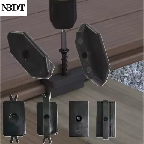 200Pcs Plastic WPC Composite Deck Clip Hidden T Fixture