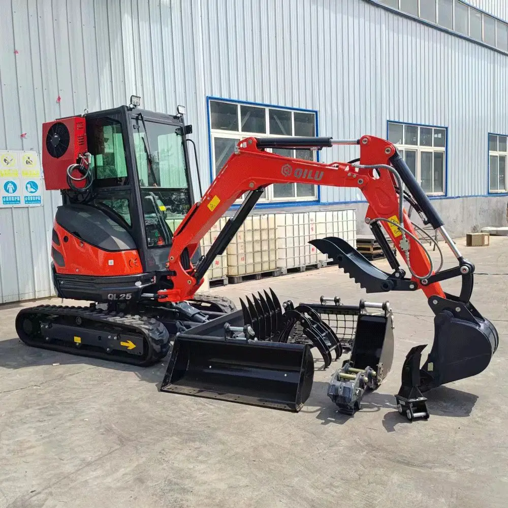 FREE SHIPPING China Cheap Small Digger Wholesale Micro Compact Mini Excavator 3.5ton 2 Ton 1ton Bagger Prices for Sale with EPA/