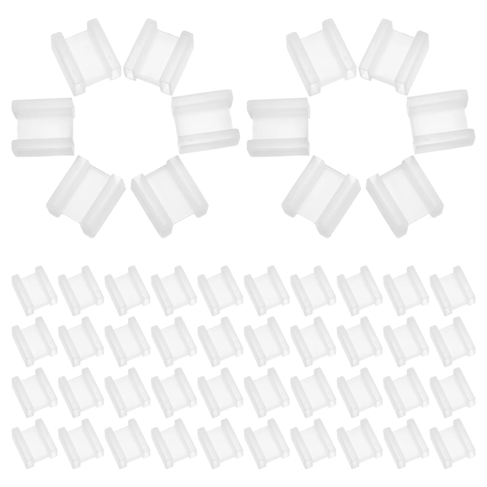 

100Pcs Plug Foot Protector Outlet Cover Durable Power Plug Shield Cap Electrical Socket Safety Guard for Home Office Garage