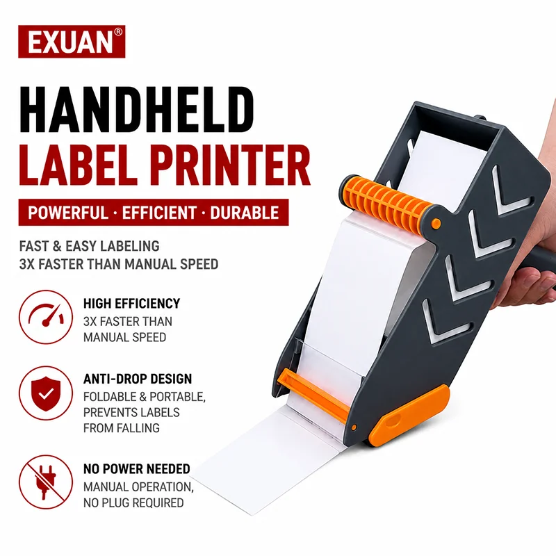 Handheld Label Printer Manual Label Dispenser Portable Sticker Applicator For Thermal Paper Copperplate Paper Courier Waybill