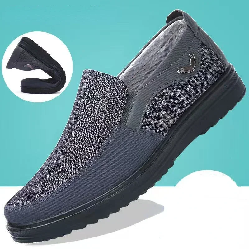 

Hot Selling Size 50 Men Breathable Shoes Fashion Light Old Beijing Cloth Men's Slip on Flat Canvas Shoes Work Zapatillas Hombre