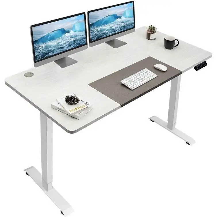 

Pneumatic Sit to Stand Mobile Desk Computer Table Desk Aluminum Leg Adjustable Work Table Spring Height Adjustable Gaming Desk