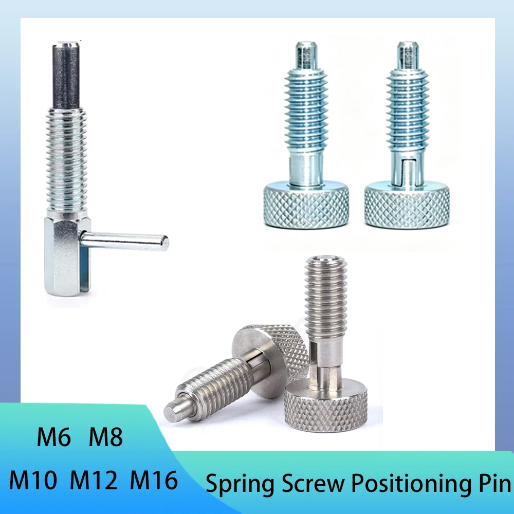 1Pcs Locking Spring Screw Locating Pin Carbon Steel / Stainless Steel Locating Pin Shaft Without Nut M6 M8 M10 M12 M16