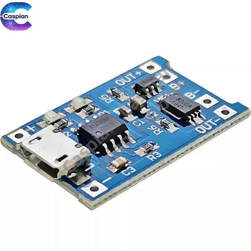 18650 Battery Charger Board with Overcharge Protection 1A Power Module Micro USB Port