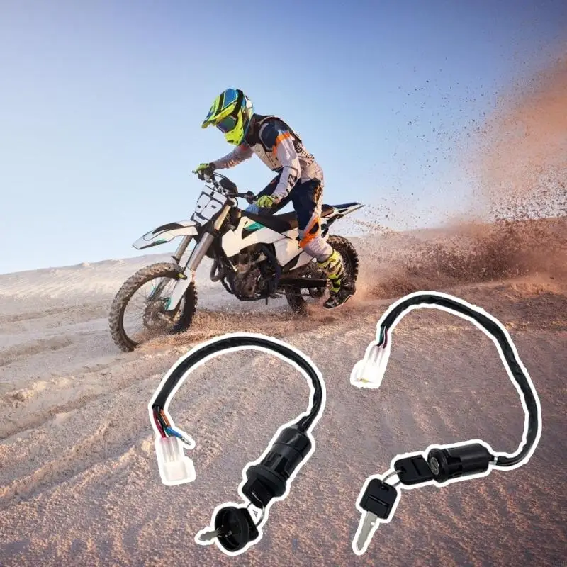 D5BE Motorcycle Electrical Lock Harness with Keyed Ignition Switches Plug Connector Suitable for K16 K18 K23 Repair Setup Jobs
