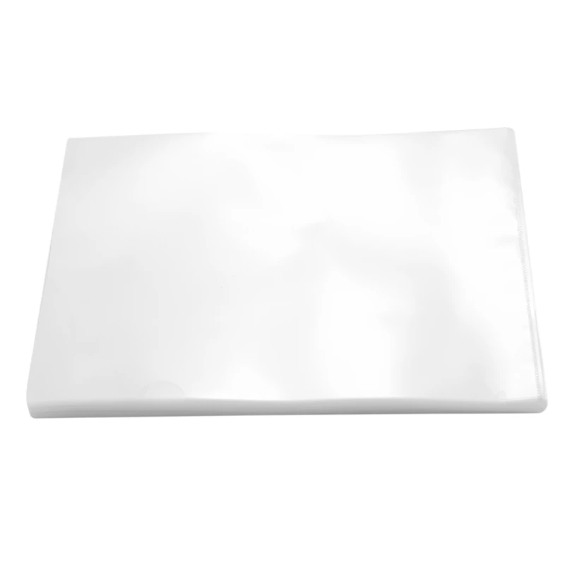 40PCS L-Type Plastic Folder - 18C Transparent Clear Document Folder For A4 Size Paper Sleeves