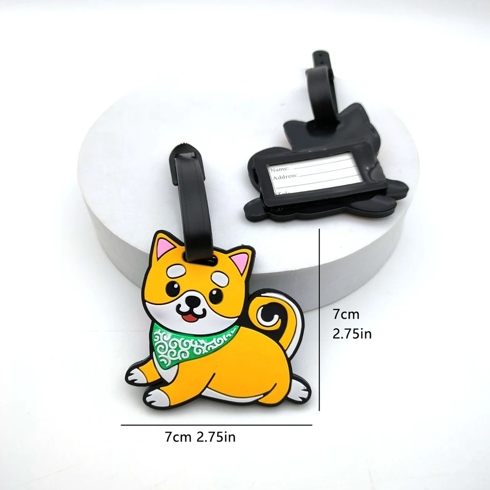 2pcs cute animals, pandas, kittens, luggage tags, hanging tags, airport anti loss ID tags, essential items for travel and busine