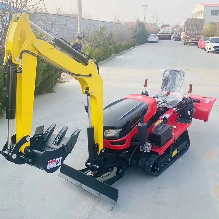 

Многофункциональный мини-культиватор-трактор на гусеничном ходу с экскаватором, противоскользящий, для сельского хозяйства, на заказ