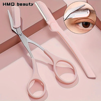 Eyebrow Scissors With Comb Eyebrow Trimmer Professional Eyebrow Face Razor Stainless Steel Facial Hair Trimming Beauty Scissors