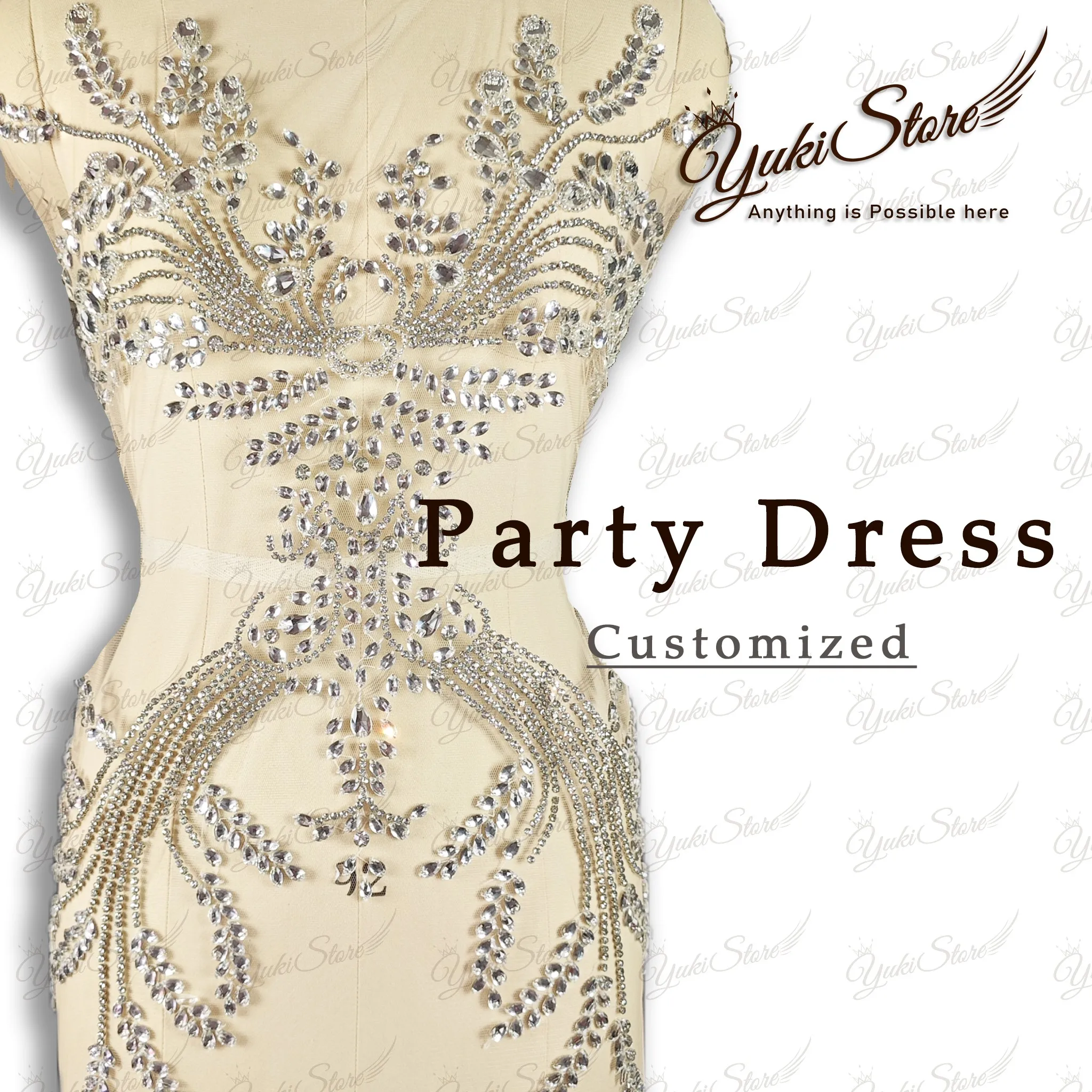 

Newest wedding dress cocktail dress Beautiful Quality Perfect Material Sexy Lady Silver Diamond Bodice Applique JY112