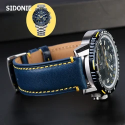 For Citizen Blue Angel JY8078-52L Y8078-01L Second Generation Blue Angel Cowhide 22mm Genuine Leather Watch Strap