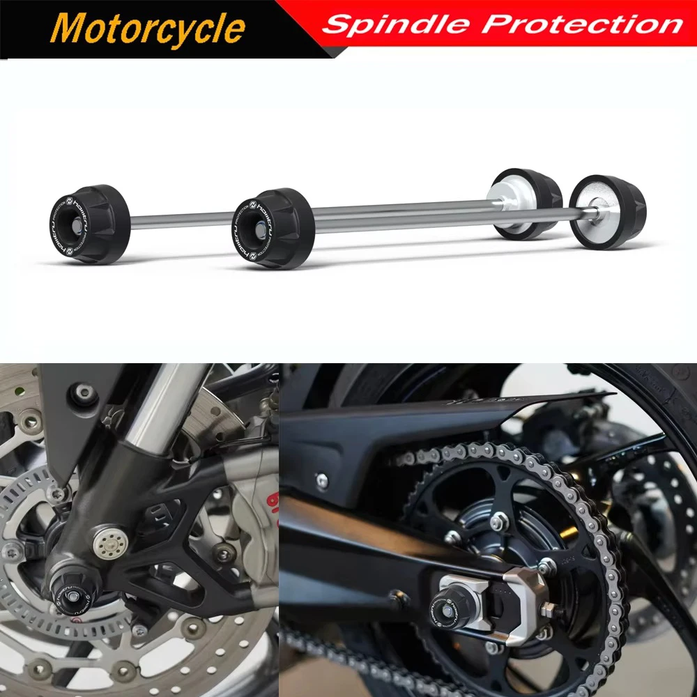 

For Triumph Trident Tiger Sport 660 2021-2026 Motorcycle Wheel Spindle Protection Axle Cover Set - Durable Cover for