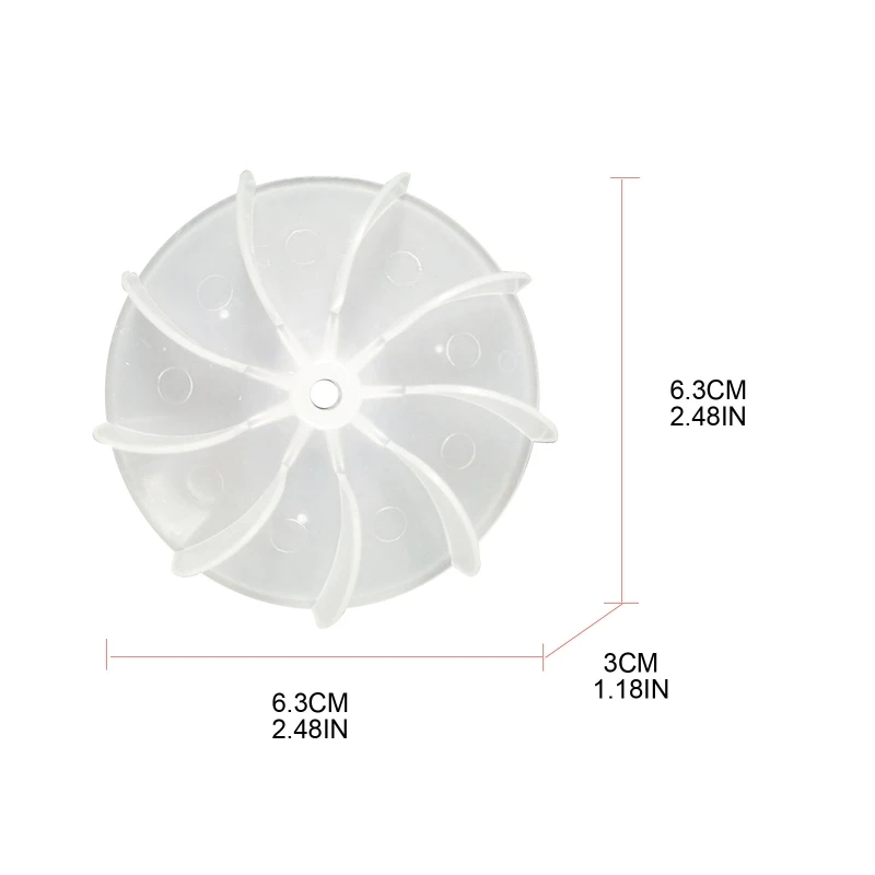 10 قطعة/مجموعة لون شفاف مروحة بلاستيكية شفرات مجفف الشعر العالمي عالية الطاقة محرك تيار متردد مروحة بلاستيكية شفرة