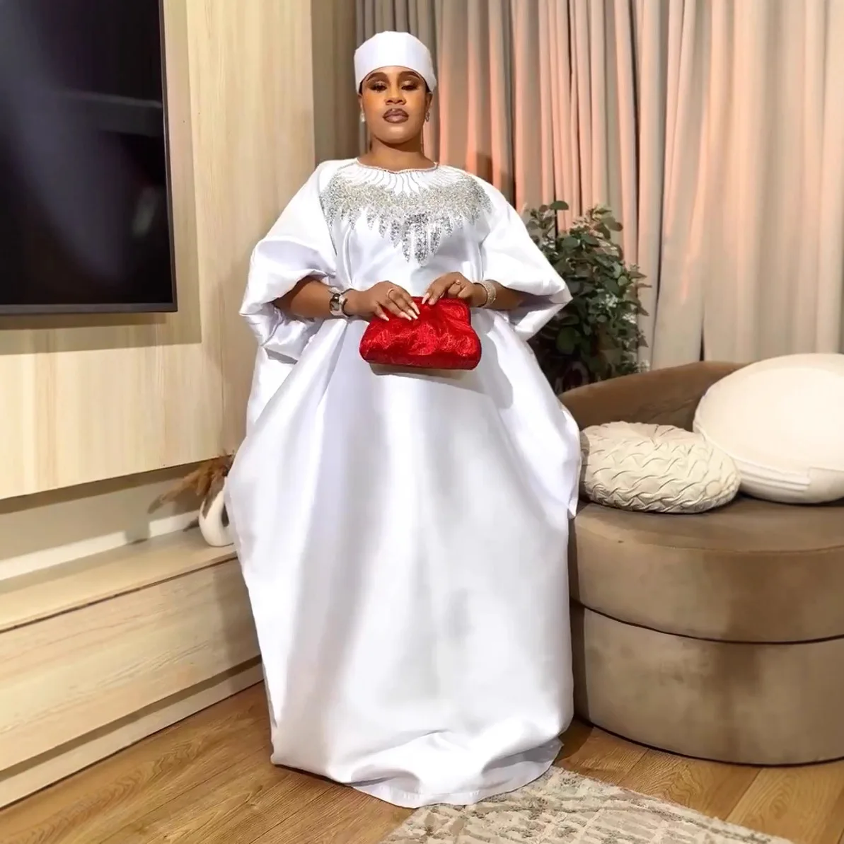 أفريقيا الملابس فساتين الأفريقية للنساء حجم كبير Dashiki أنقرة الترتر الزي ثوب قفطان مسلم حفل زفاف فستان طويل ماكسي #2