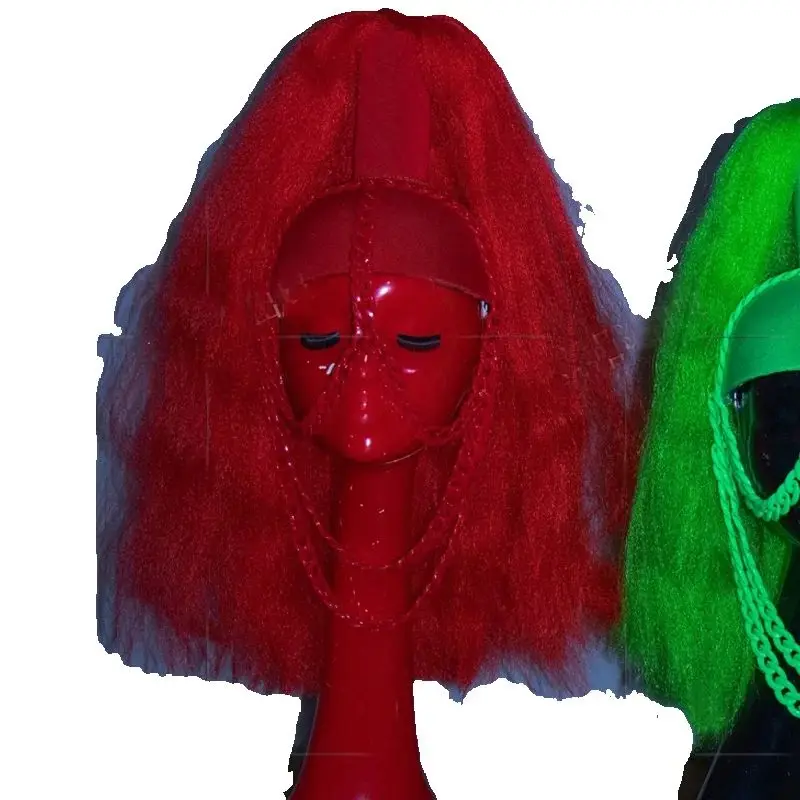 バーナイトクラブ DJ ポールダンスアクセサリー女性パフォーマンスダンス帽子ジャズダンスウィッグステージソロフェスティバルウェア XS10683