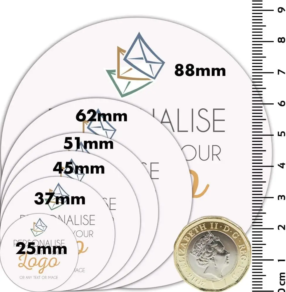 Personalised Stickers Labels, Circle Stickers, customised, Any Photo, Logo Colour or Text.Customize all kinds of stickers and la